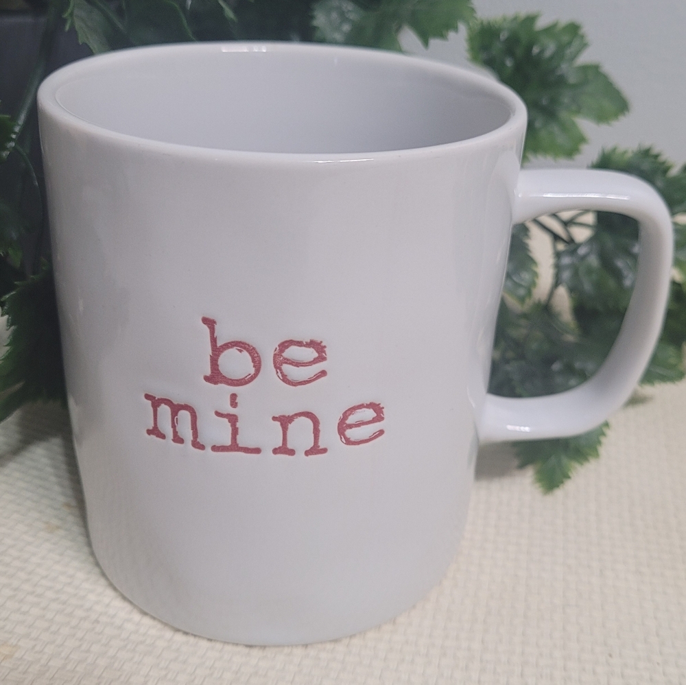 White Ceramic Mug for Coffee Or Tea with The Phrase Be Mine. Gift for Her